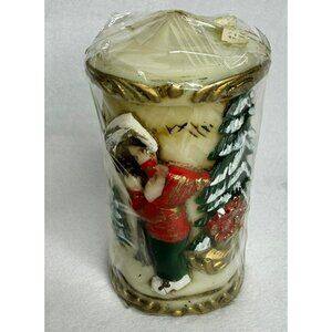 Vintage Emperor Art Christmas Candle #23 Christmas Message1986 Handcrafted Japan